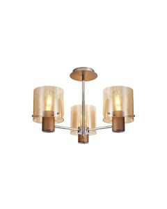 Blackwell 3 Light Semi Flush - Mocha