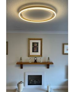 Ritus LED Flush Ceiling Light - Matt Brass