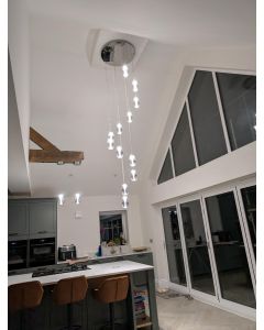 Vono 12 Light LED Round Cluster Pendant - Smoked