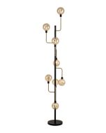 Devitt Floor Lamp - Black And Antique Brass