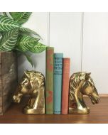 Culinary Concepts Bookends Horse Head Vintage Gold