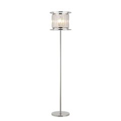 Milverton 3 Light Floor Lamp- Nickel