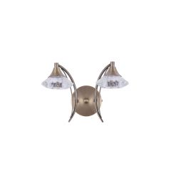 Rayla Double Wall Light - Antique Brass