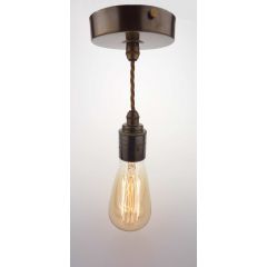 Wilmcote Single Pendant In Old English Brass